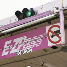 ez-pass logo on a sign