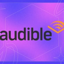 Audible logo on Mashbale Cyber Monday background