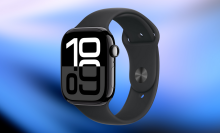 Apple Watch Series 10 on a blue gradient background