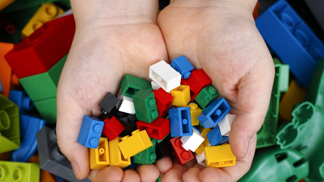 Lego Bricks in child's hands