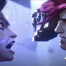 Jinx and Vi face off in "Arcane."