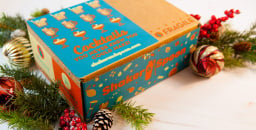 shaker and spoon subscription box with winter ornaments