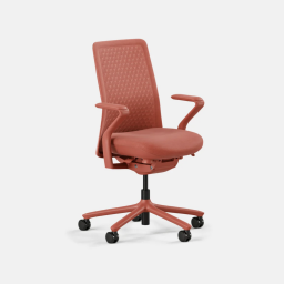 coral colored desk chair