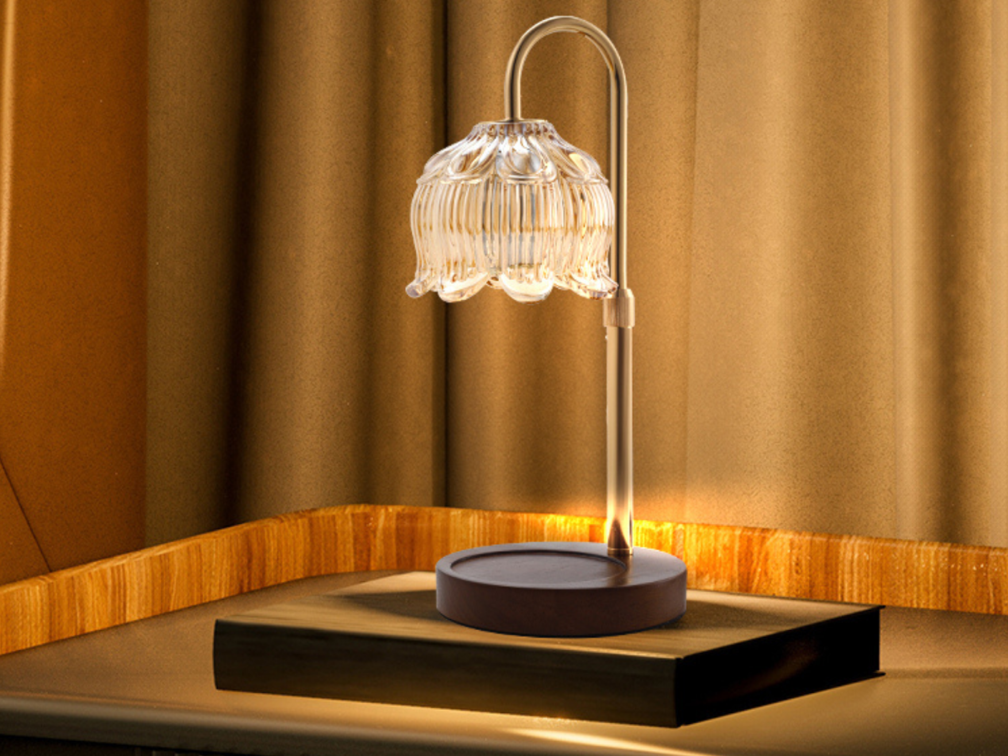 glass candle warming lamp