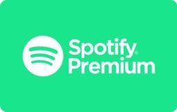 "spotify premium" on green background with Spotify logo