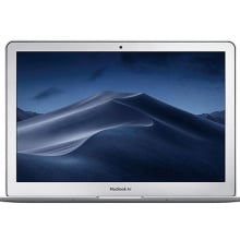 Silver laptop on white background.