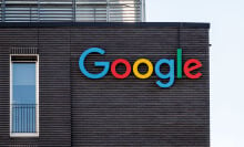 Google logo on building