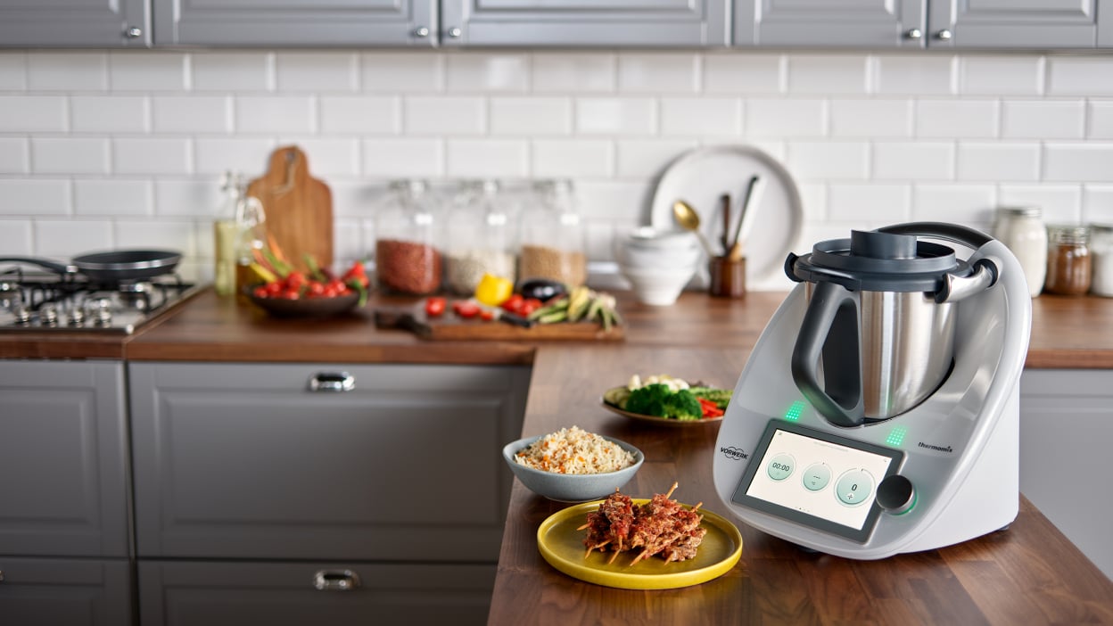 Thermomix machine on kitchen counter