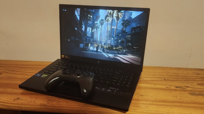 Acer Nitro V 15 laptop on a table