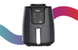 Black and silver ninja basket-style air fryer