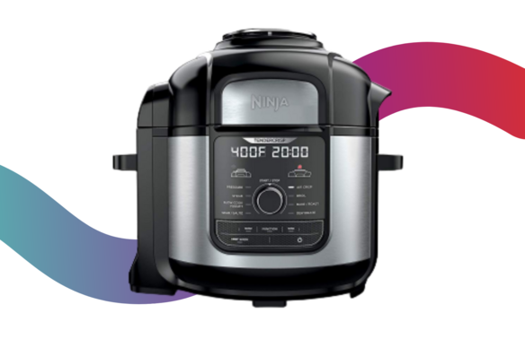 Hefty Ninja Multicooker on a colorful background