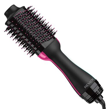 black and pink revlon one-step hot air brush