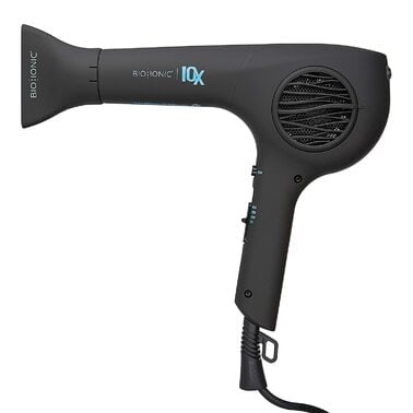 black bio ionic 10X ultralight hair dryer 