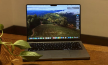 A MacBook Pro sitting on a desk