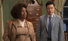 zo Aduba as Cordelia Cupp, Randall Park as Edwin Park in Netflix's "The Residence."