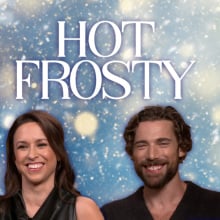 Hot Frosty actors Lacey Chabert and Dustin Milligan