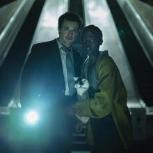 Lupita Nyong'o and Joseph Quinn in "A Quiet Place: Day One" from Paramount Pictures.