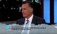 Mitt Romney keeps it classy while reading mean tweets from Trump and his supporters