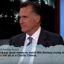 Mitt Romney keeps it classy while reading mean tweets from Trump and his supporters