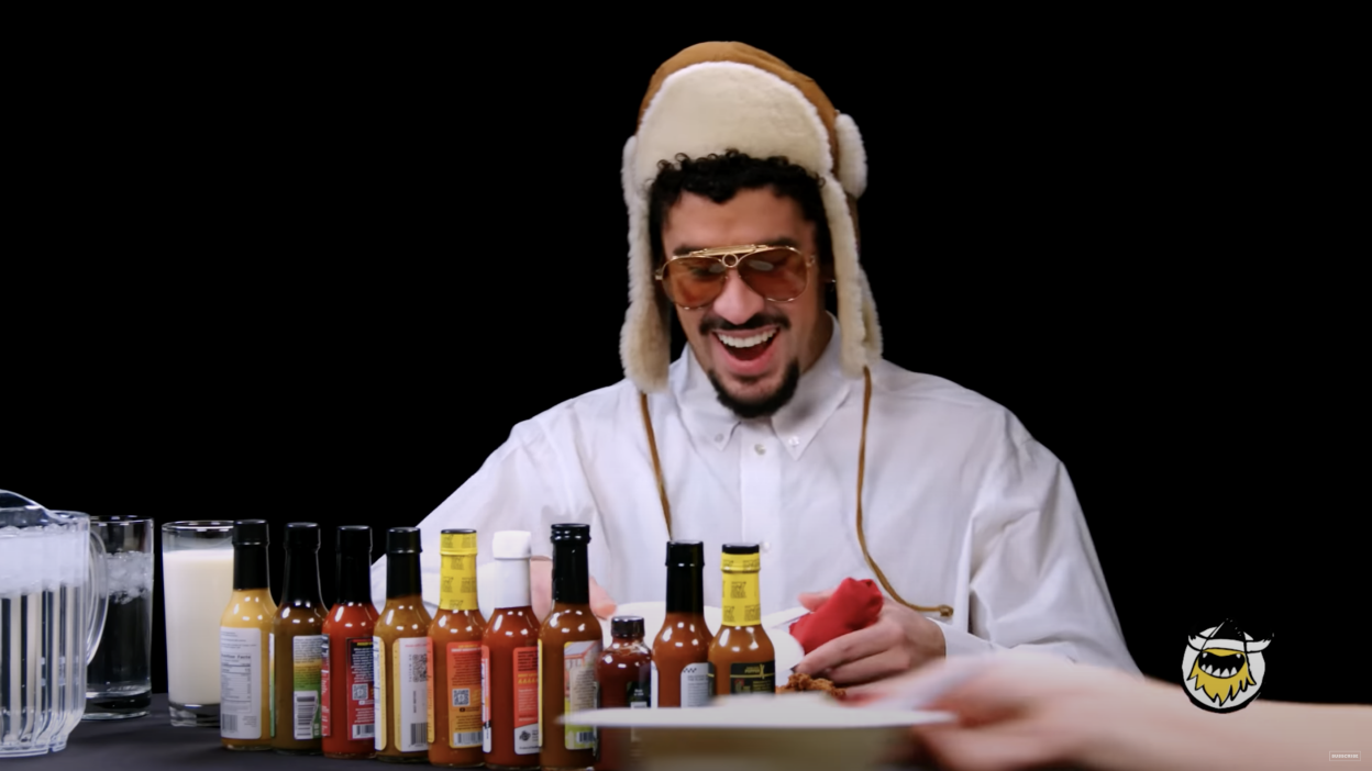 Bad Bunny on Hot Ones