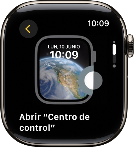 Un consejo para abrir el centro de control.