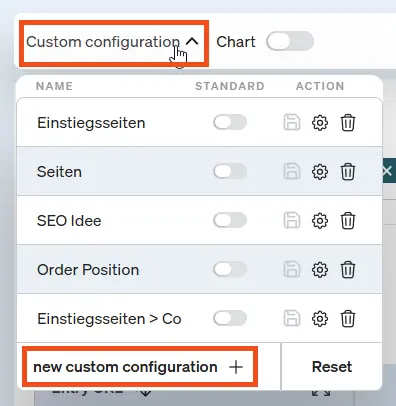 Save individual configuration of your own reports