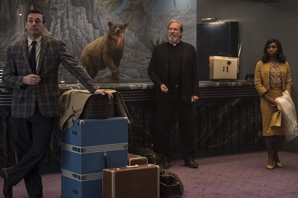 Jon Hamm, Jeff Bridges and Cynthia Erivo in Bad Times at the El Royale