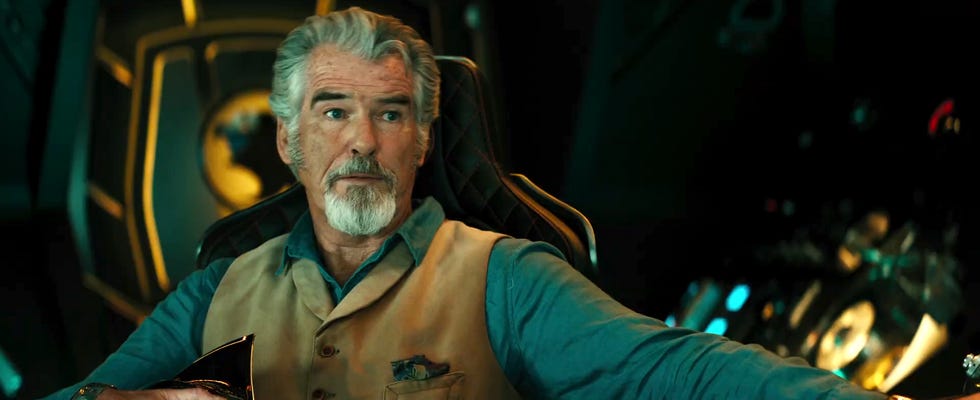 pierce brosnan, black adam trailer