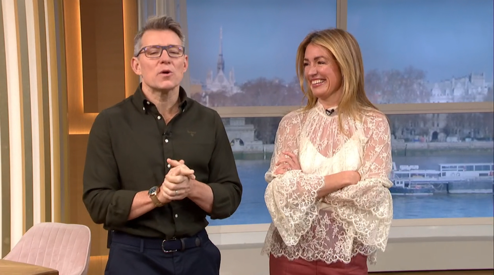 cat deeley and ben shephard presenting this morning together in january 2025