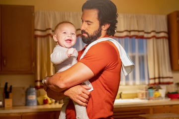 milo ventimiglia as jack holding a baby, this is us