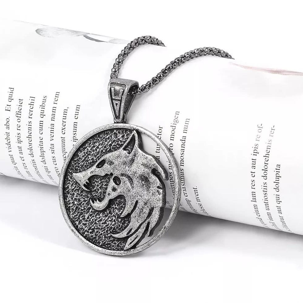 The Witcher wolf pendant