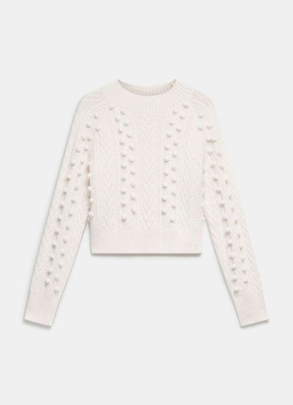 Mint Velvet Cream Wool Blend Cable Jumper