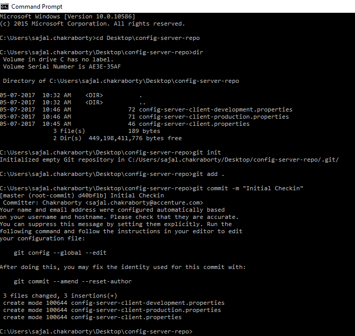 Property Check-in in Git
