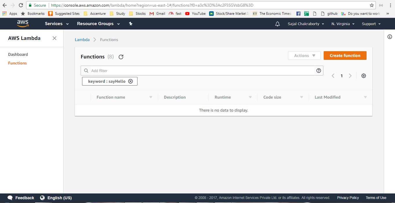 Lambda Console Homepage