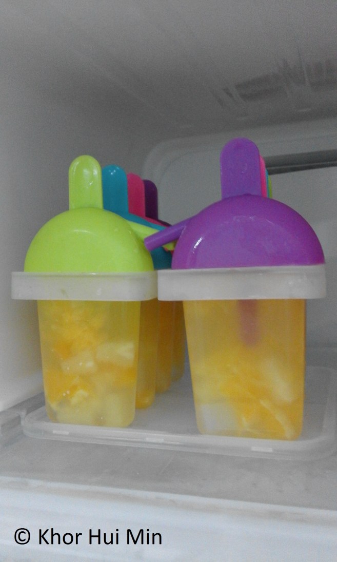 Put the ice lolly makers in the freezer