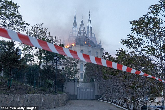 The Russian strike saw Vladimir Putin's forces take out a university building, the Odesa Law Academy