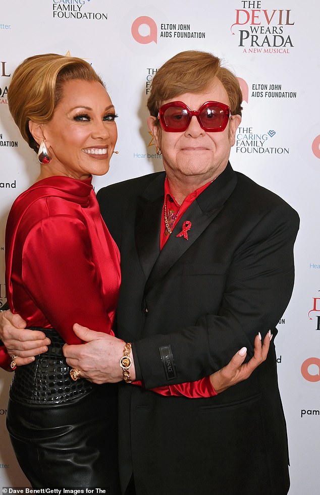 Vanessa Williams and Sir Elton John attend "The Devil Wears Prada Musical" gala