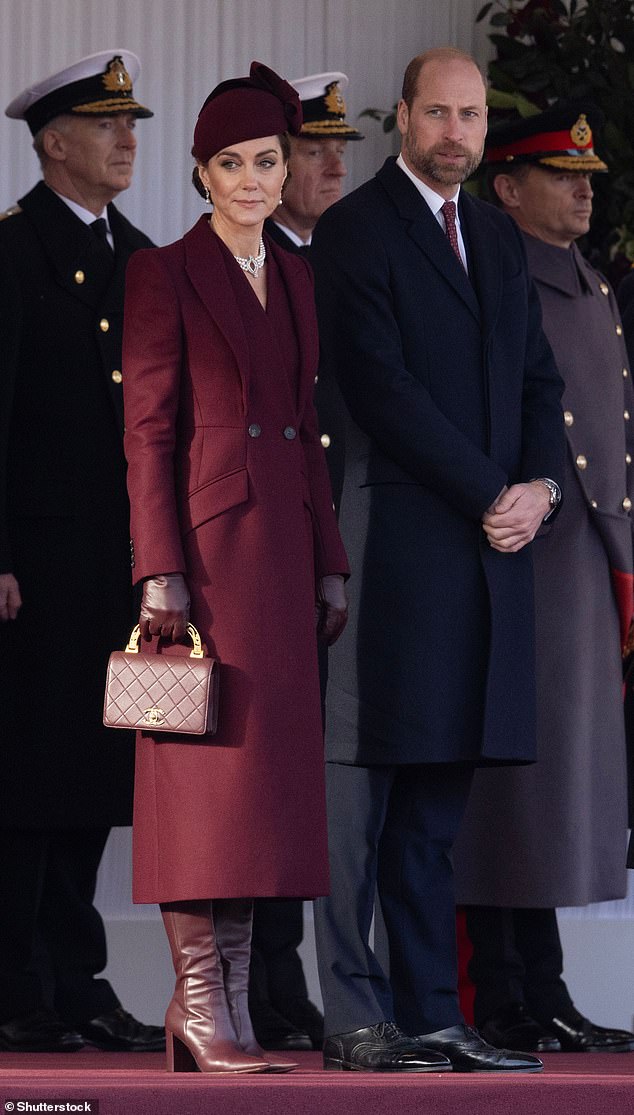 Body language expert Judi James said the future King's affectionate gestures during the ceremony seemed to be his way of announcing to the world that Kate is now his 'total prime focus'