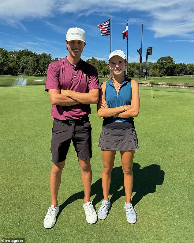 The teenager teamed up with fellow golf YouTuber Grant Horvat to face off in a filmed match