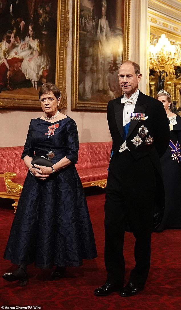 Dame Amelia Fawcett and The Duke of Edinburgh joined the royal procession at Buckingham Palace