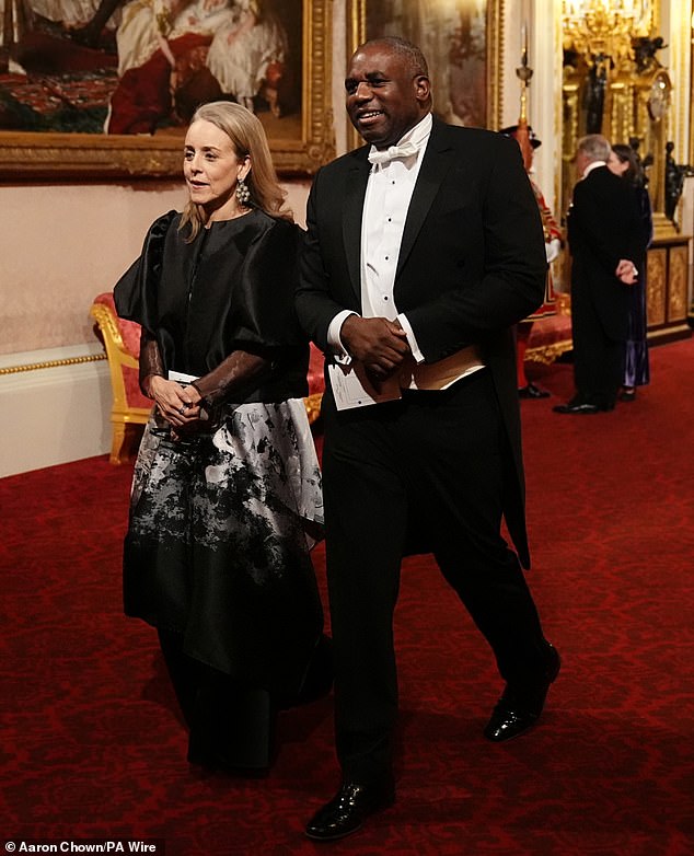 Foreign secretary David Lammy and his wife Nicola Green were also present at the evening banquet