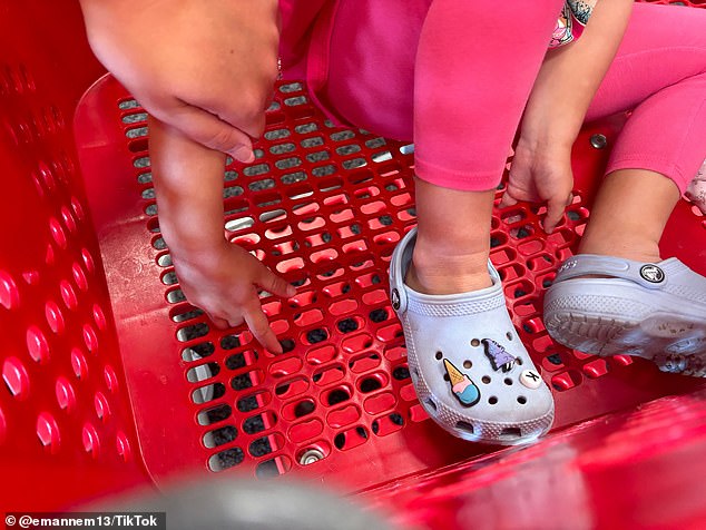 Emily McMaugh said she 'unlocked' a new fear when her three-year-old got her fingers stuck in a Target shopping cart