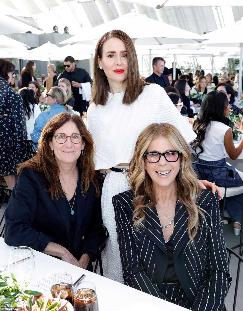 Nicole Holofcener, Sarah, and Rita were spotted having a catch-up before the lunch was served