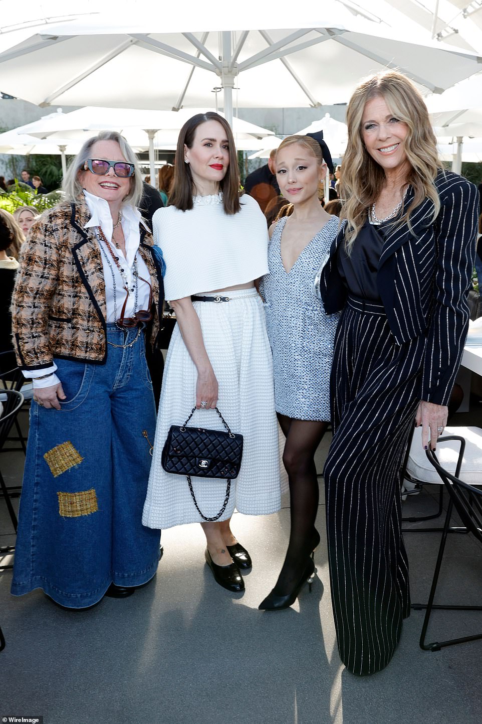 Laura Karpman, Paulson, Grande and Wilson looked to be having a ball as they posed for a group photo