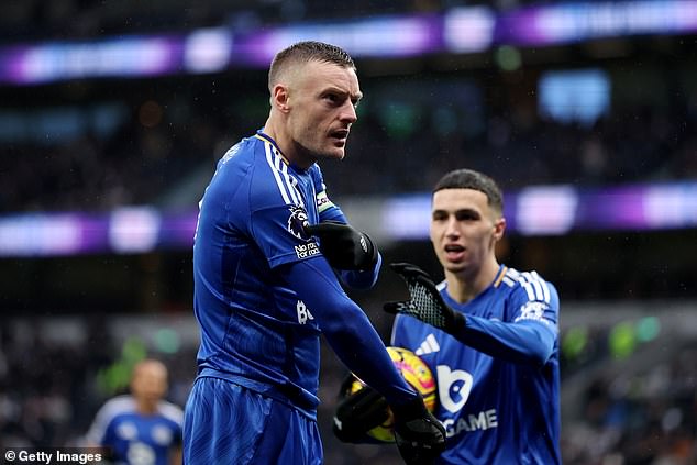 Jamie Vardy baited Tottenham fans on Sunday, pointing out Leicester's Premier League title