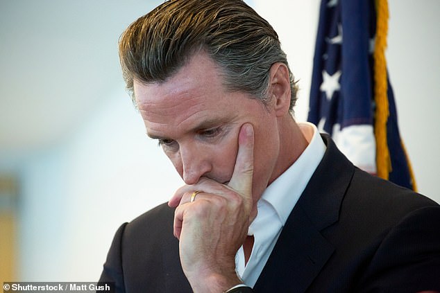 Gavin Newsom, governor of California, is pictured above in May 2020 in Sacramento