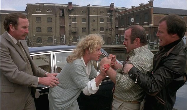 Moriarty (left) is also remembered for playing Razors in the 1980 movie The Long Good Friday