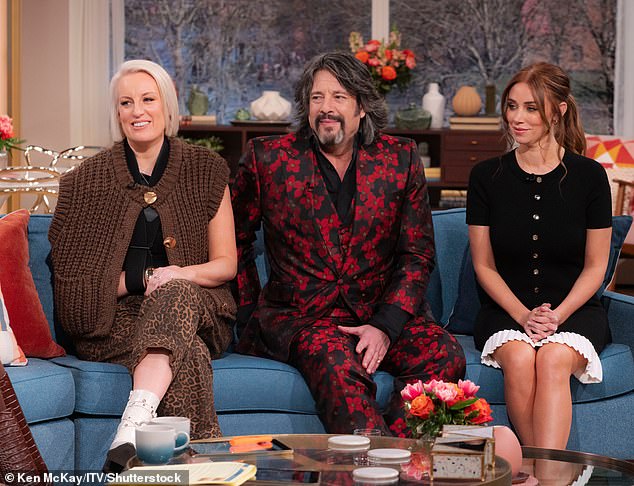 Laurence pictured with co-stars Steph and Una on the This Morning sofa