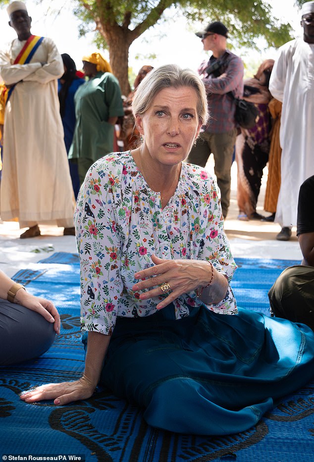 Sophie, Duchess of Edinburgh, sported a natural make-up look during a visit to central Africa in October 2024