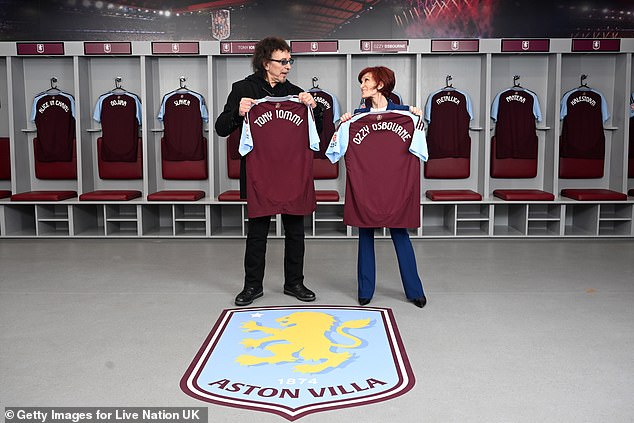 Ozzy's wife Sharon was at the announcement at Birmingham's Villa Park alongside the band's guitarist Tony Iommi